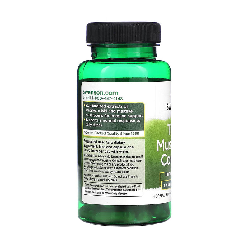 Încărcați imaginea în vizualizatorul Galerie, Triple Mushroom Complex Extract, Swanson, 60 capsule SWH168
