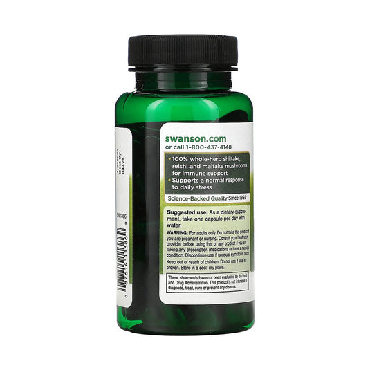 Triple Mushroom Complex, Swanson, 60 capsule SW1386