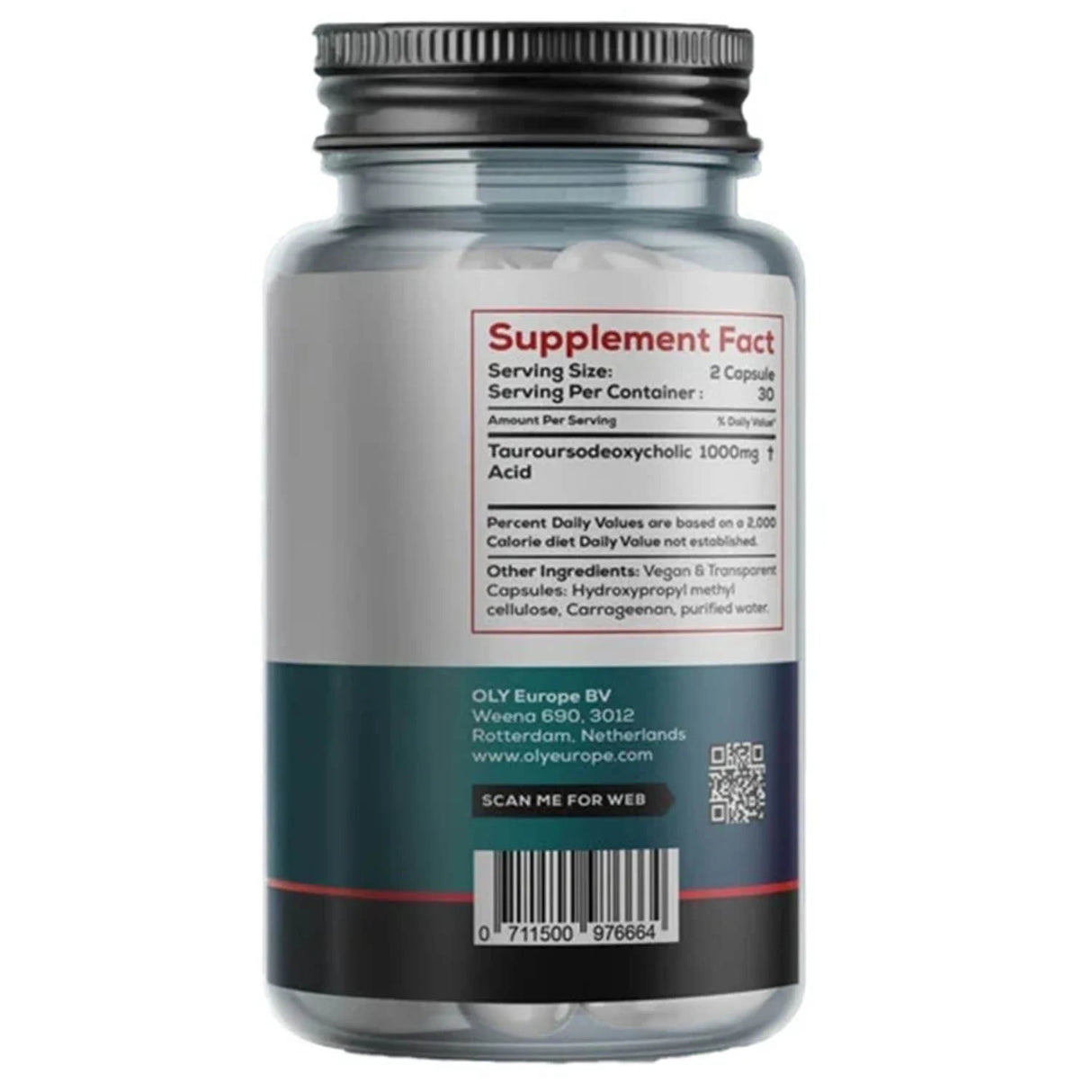 TUDCA (Protecție Hepatică), 500 mg, Oly, 60 capsule
