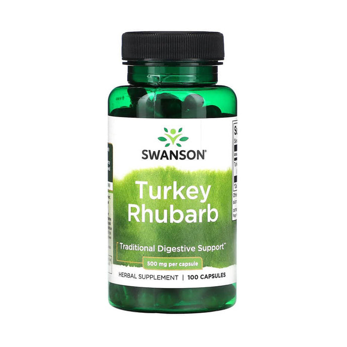 Turkey Rhubarb, (Laxativ Natural) 500 mg, Swanson, 100 capsule SW1040