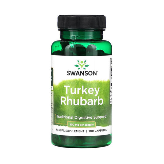 Turkey Rhubarb, (Laxativ Natural) 500 mg, Swanson, 100 capsule SW1040