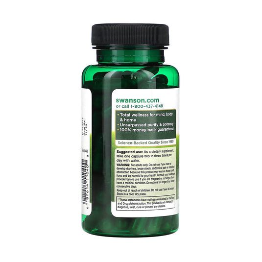 Turkey Rhubarb, (Laxativ Natural) 500 mg, Swanson, 100 capsule SW1040