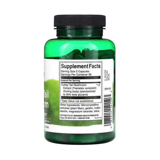 Turkey Tail Mushroom Extract (Coada de curcan), Swanson, 120 capsule SWH150