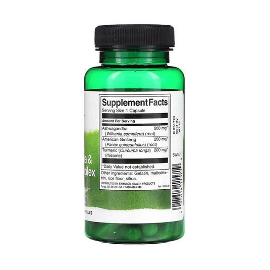 Turmeric, Ashwagandha & Ginseng, Swanson, 60 capsule SW1571