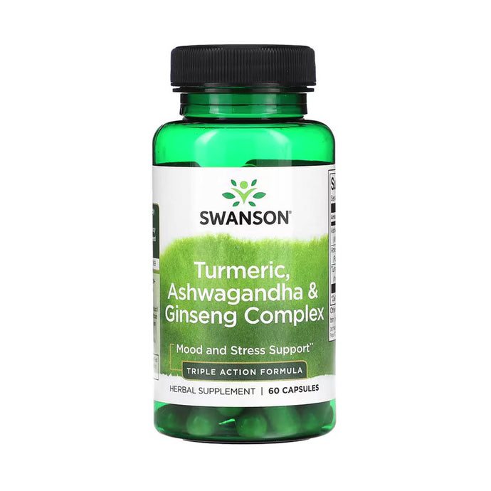 Turmeric, Ashwagandha & Ginseng, Swanson, 60 capsule SW1571