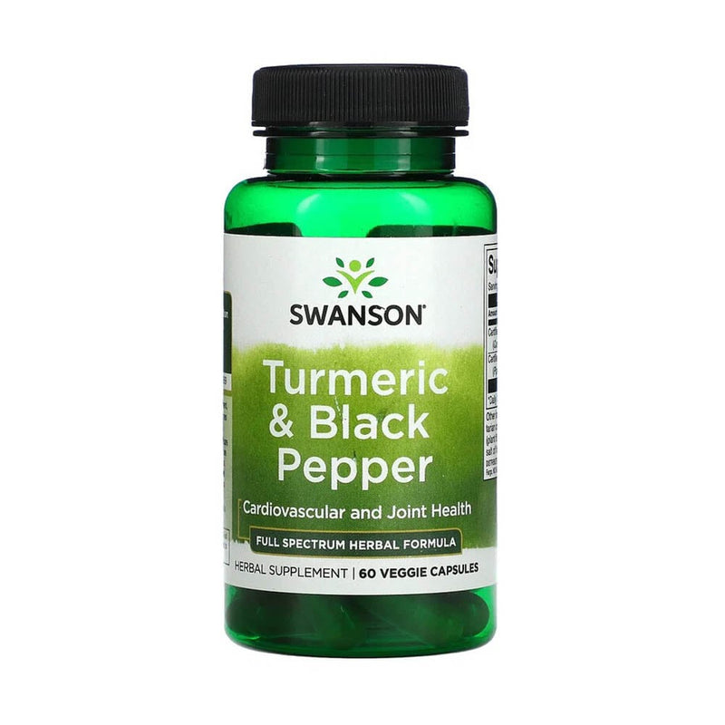 Încărcați imaginea în vizualizatorul Galerie, Turmeric &amp; Black Pepper, Swanson, 60 capsule SW1613
