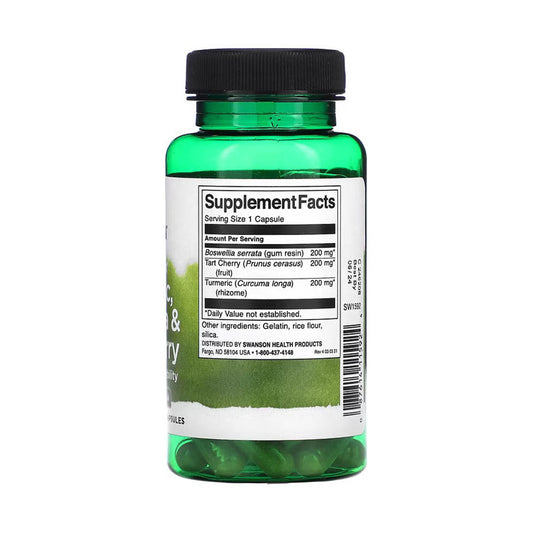 Turmeric, Boswellia & Tart Cherry, Swanson, 60 capsule SW1592