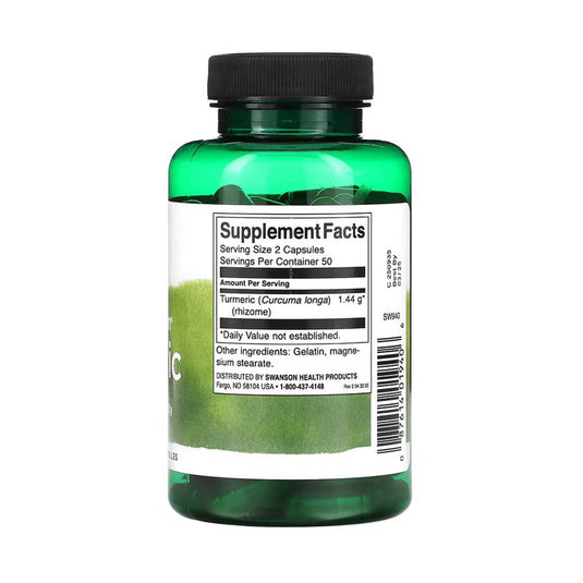Turmeric (Curcuma Longa), 720mg, Swanson, 100 capsule SW940