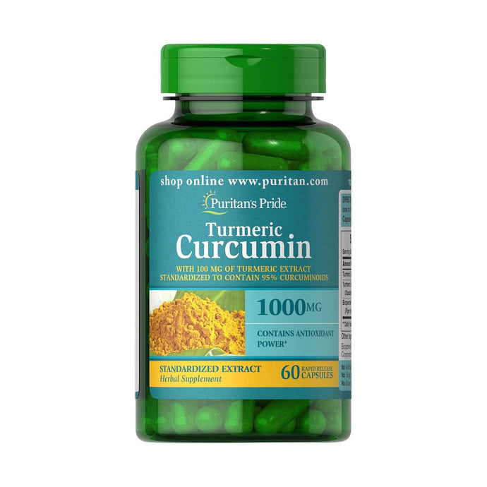 Turmeric Curcumin, 1000 mg with Bioperine, Puritans Pride, 60 capsule