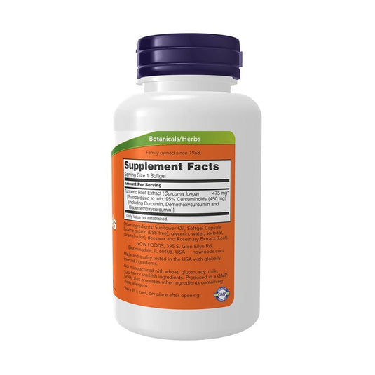 Turmeric Curcumin Gels, Now Foods, 60 softgels