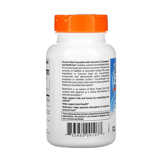 Curcumin 95, Turmeric Extract & Black Pepper, 500 mg, Doctor's Best, 120 capsule