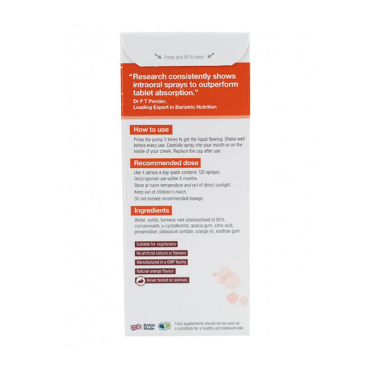 Turmeric Oral Spray (Curcumin), BetterYou, 25 ml