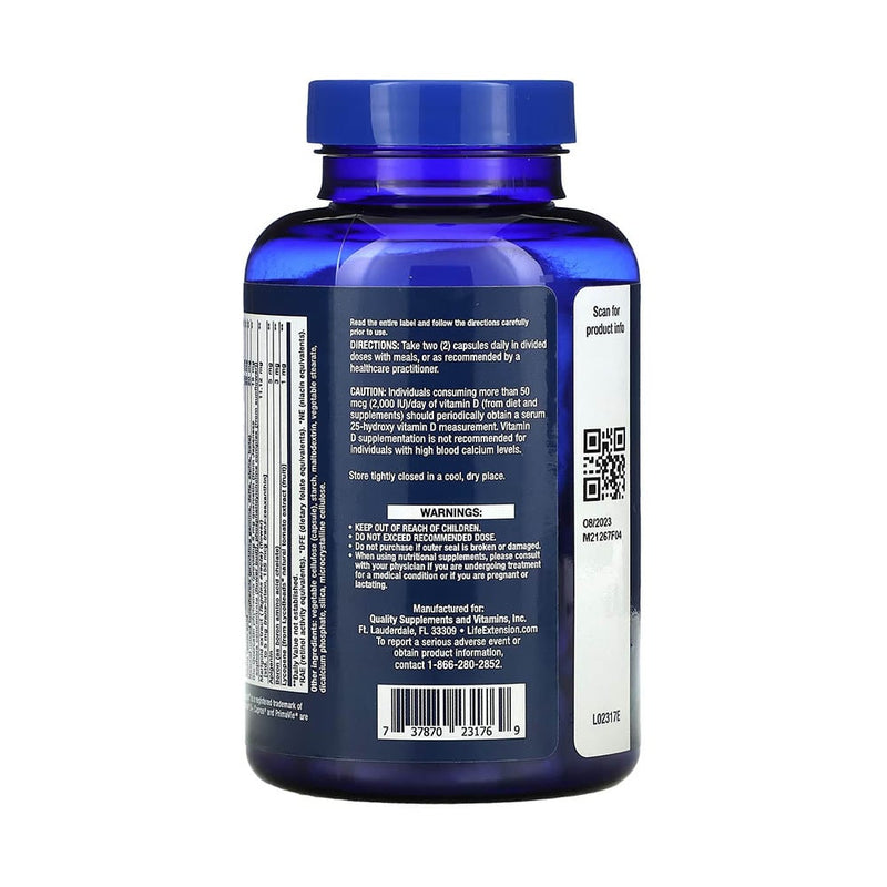 Încărcați imaginea în vizualizatorul Galerie, Two-Per-Day Multivitamin &amp; Mineral, Life Extension, 60 capsule
