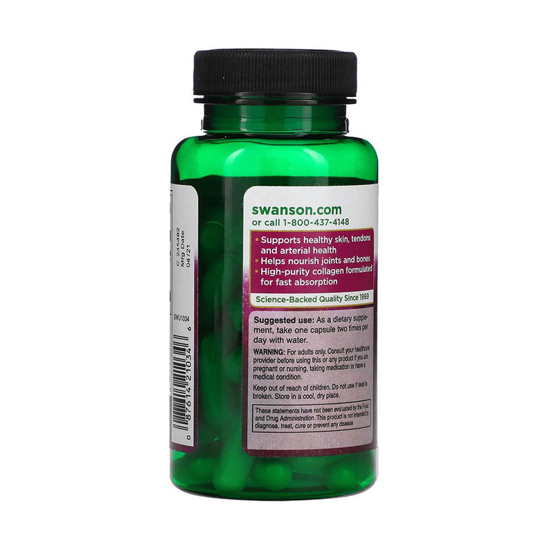 Încărcați imaginea în vizualizatorul Galerie, Type I Hydrolyzed Marine Collagen Peptides, 400 mg, Swanson, 60 capsule SWU1034
