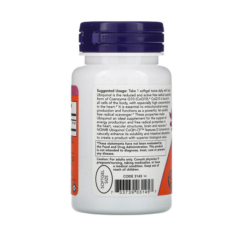 Încărcați imaginea în vizualizatorul Galerie, Ubiquinol CoQH-CF (Kaneka), Now Foods, 60 softgels
