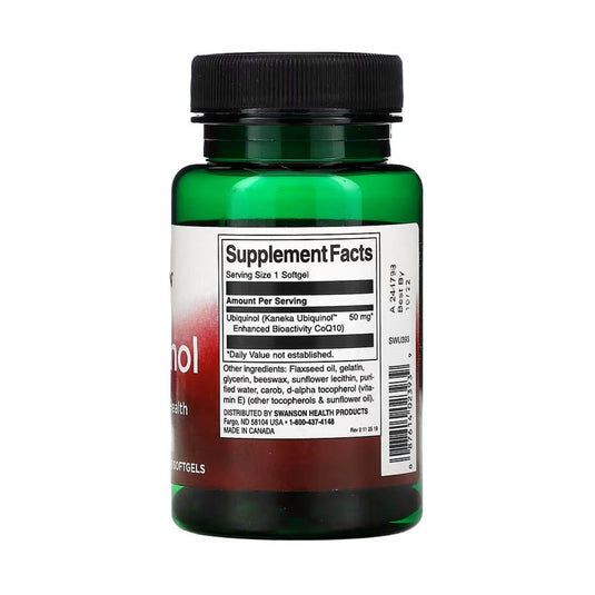 Ubiquinol Kaneka, 50 mg, Swanson, 60 softgels SWU393