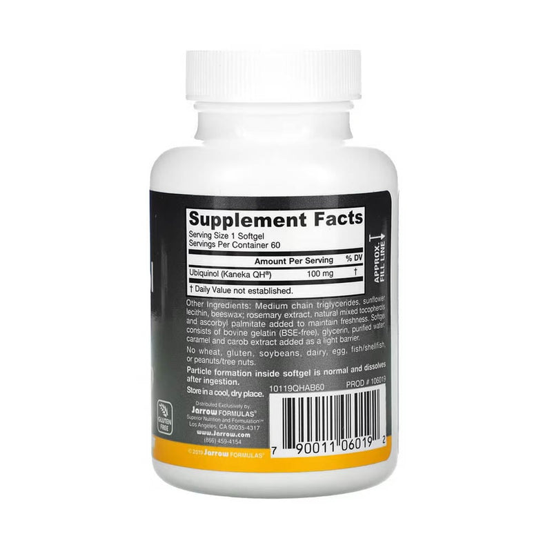 Încărcați imaginea în vizualizatorul Galerie, Ubiquinol, QH-Absorb, 100 mg, Jarrow Formulas, 60 softgels
