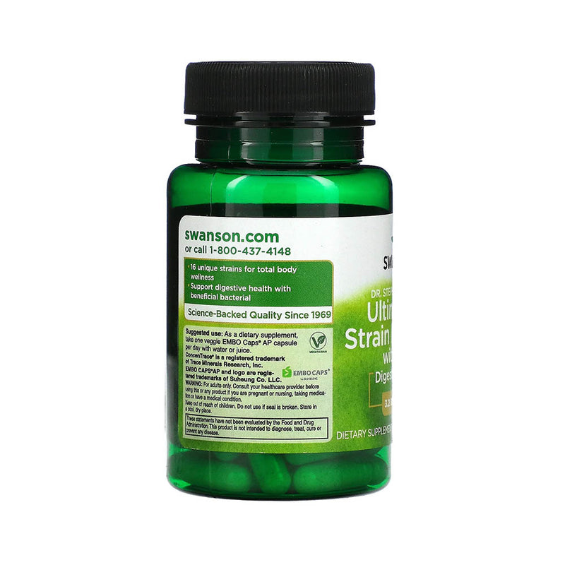 Încărcați imaginea în vizualizatorul Galerie, Ultimate 16 Strain Probiotic With FOS, 3.2 Billion CFU, Swanson, 60 capsule SWA051
