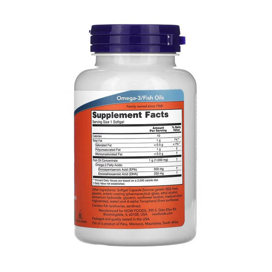 Ultra Omega-3, 500mg EPA / 250mg DHA, Now Foods, 90 softgels