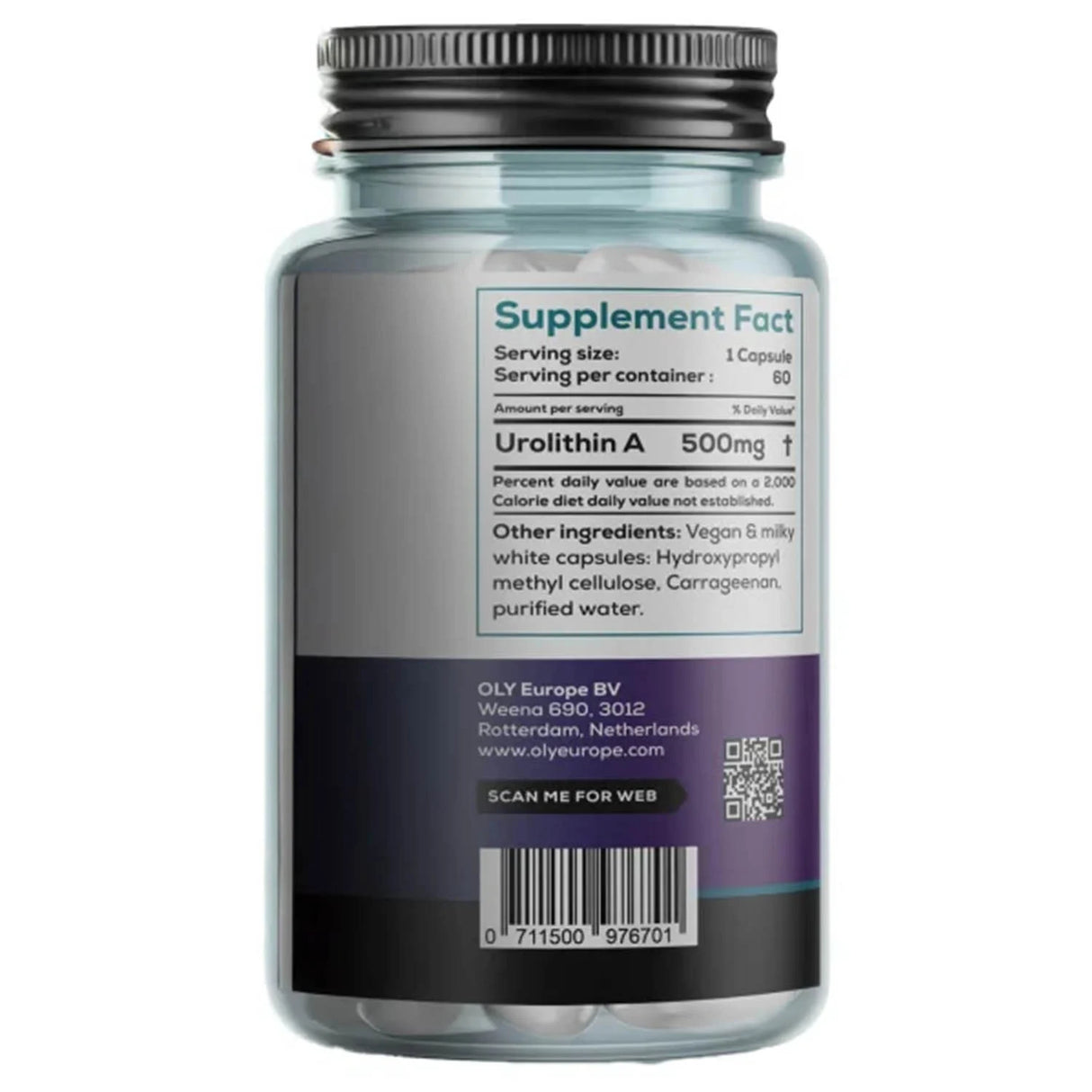 Urolithin A (Claritate Mentală), 500 mg, Oly, 60 capsule