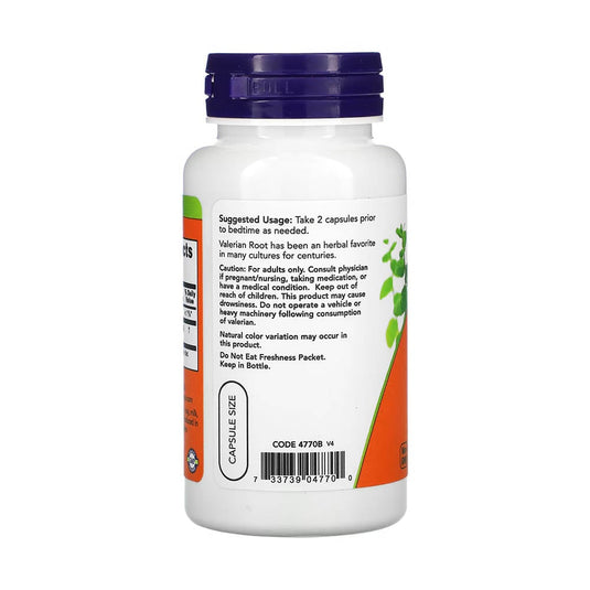 Valerian Root (Valeriana) 500mg, Now Foods, 100 capsule