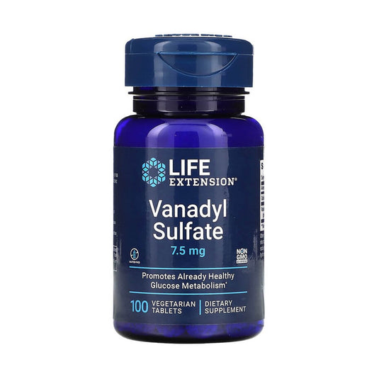 Vanadyl Sulfate (Vanadium), 7.5 mg, Life Extension, 100 tablete