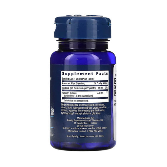 Vanadyl Sulfate (Vanadium), 7.5 mg, Life Extension, 100 tablete