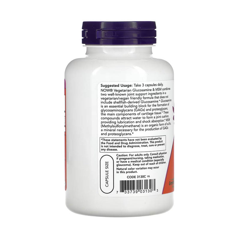 Încărcați imaginea în vizualizatorul Galerie, Vegetarian Glucosamine &amp; MSM, Now Foods, 120 capsule
