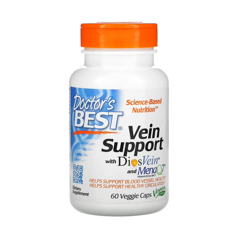 Încărcați imaginea în vizualizatorul Galerie, Vein Support with Diosmin and MK-7, Doctor&#39;s Best, 60 capsule
