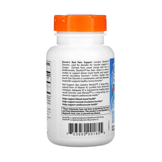 Vein Support with Diosmin and MK-7, Doctor's Best, 60 capsule