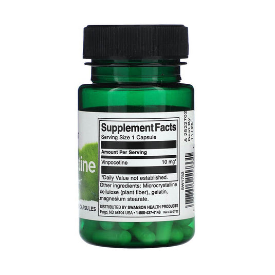 Vinpocetine (Memorie Concentrare) 10 mg, Swanson, 90 capsule SW1733