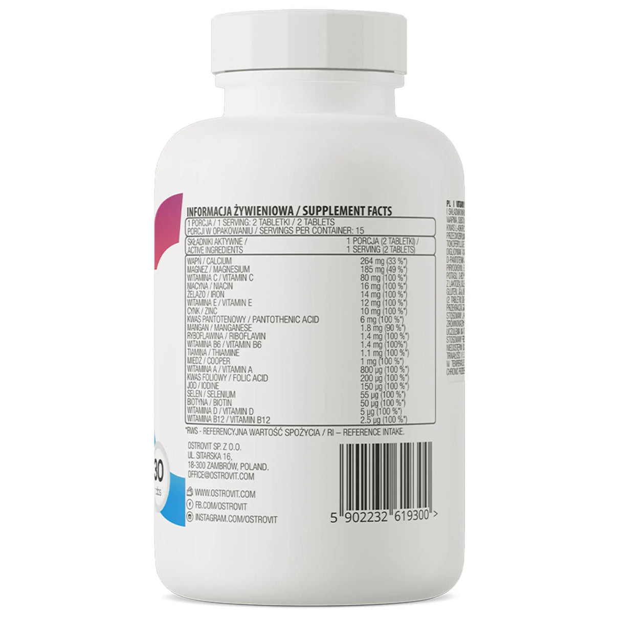 VIT&MIN Vitamine Minerale, OstroVit, 30 tablete