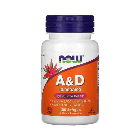 Vitaminele A si D, 10000/400 IU, Now Foods, 100 softgels