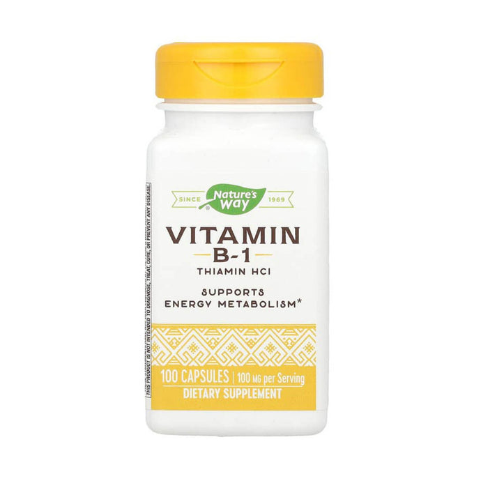 Vitamin B-1, 100 mg, Nature's Way, 100 Capsule