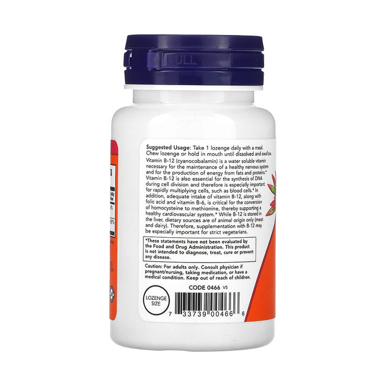 Încărcați imaginea în vizualizatorul Galerie, Vitamin B-12 With Folic Acid 1000 mcg, NOW Foods, 100 drajeuri
