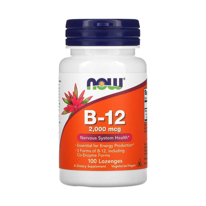Încărcați imaginea în vizualizatorul Galerie, Vitamin B-12 With Folic Acid 1000 mcg, NOW Foods, 100 drajeuri
