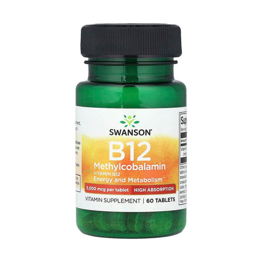 Vitamin B-12 Methylcobalamin, 5000 mcg, Swanson, 60 tablete SWU122
