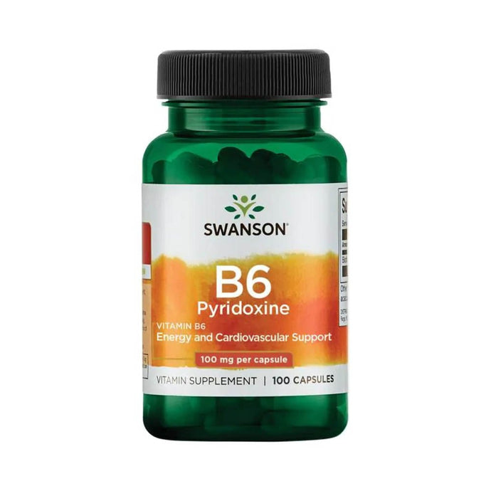 Vitamin B-6 (Pyridoxine), 100mg, Swanson, 100 capsule SW021