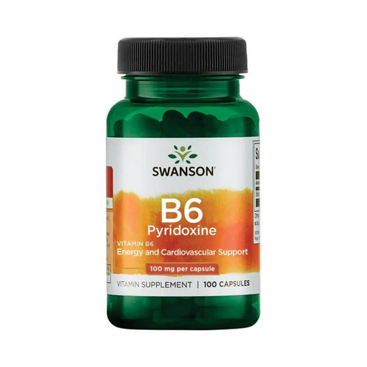 Vitamin B-6 (Pyridoxine), 100mg, Swanson, 100 capsule SW021