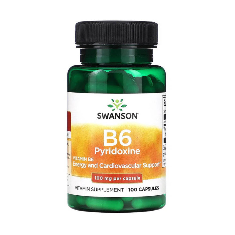 Încărcați imaginea în vizualizatorul Galerie, Vitamin B-6 (Pyridoxine), 100mg, Swanson, 100 capsule SW021

