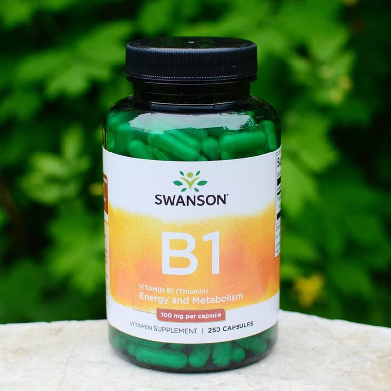 Încărcați imaginea în vizualizatorul Galerie, Vitamin B1 Thiamin, 100 mg, Swanson, 250 capsule SW016
