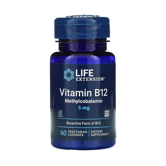 Vitamin B12 Methylcobalamin, 1000 mcg, Life Extension, 60 drajeuri