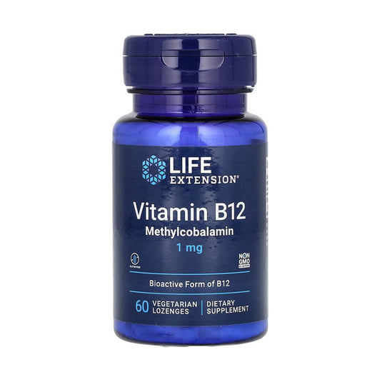 Vitamin B12 Methylcobalamin, 1000 mcg, Life Extension, 60 drajeuri