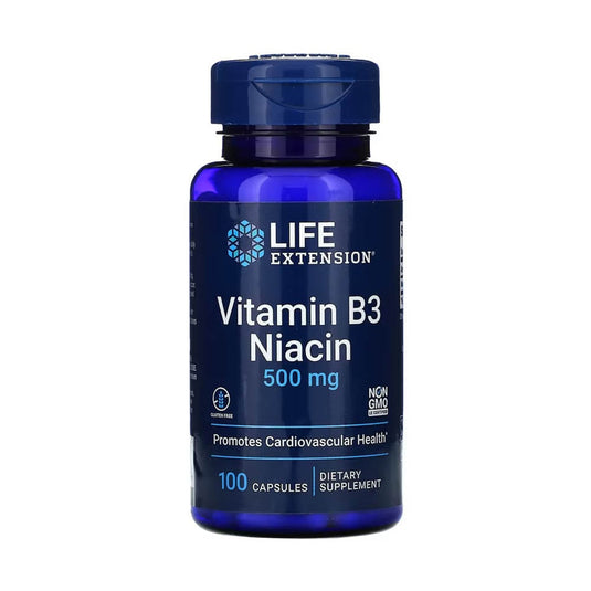 Vitamin B3 Niacin, 500 mg, Life Extension, 100 capsule