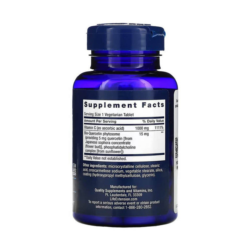 Încărcați imaginea în vizualizatorul Galerie, Vitamin C and Bio-Quercetin, Life Extension, 60 tablete
