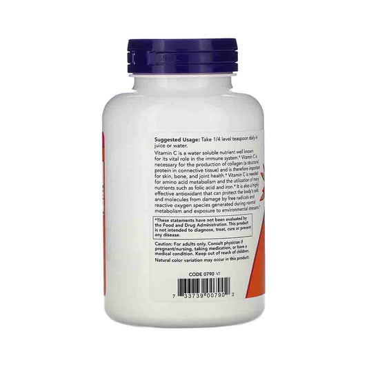 Vitamin C Crystals Powder, Ascorbic Acid, Now Foods, 227g