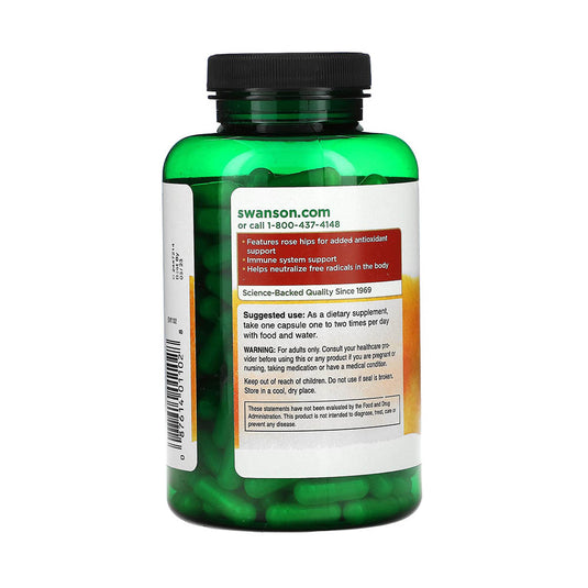 Vitamina C cu Măceșe, 500 mg, Swanson, 250 capsule SW102
