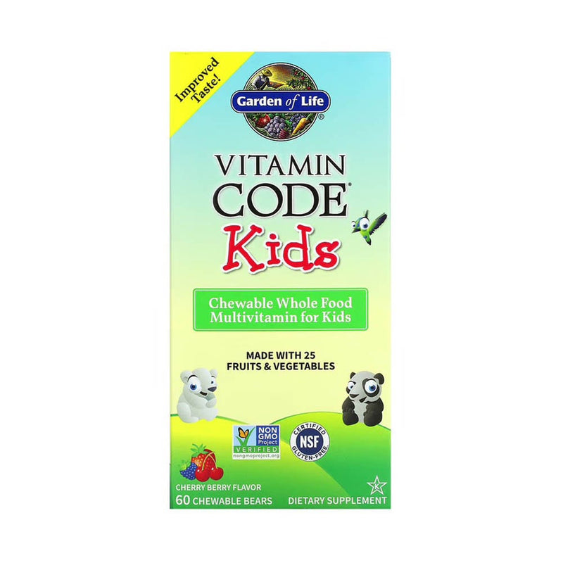 Încărcați imaginea în vizualizatorul Galerie, Vitamin Code, Kids, Chewable Whole Food Multivitamin, Garden of Life, 30 drajeuri
