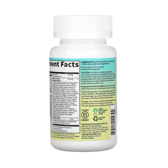 Vitamin Code, Kids, Chewable Whole Food Multivitamin, Garden of Life, 30 drajeuri