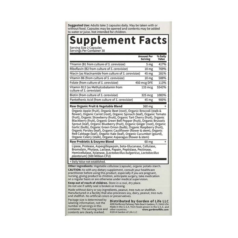 Încărcați imaginea în vizualizatorul Galerie, Vitamin Code, RAW B-Complex, Garden of Life, 60 capsule
